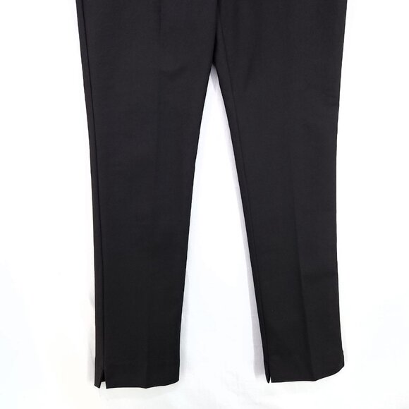 Boden Dress Pants Womens 6 Regular Straight Leg Pockets Slit Hem Black - Picture 6 of 15